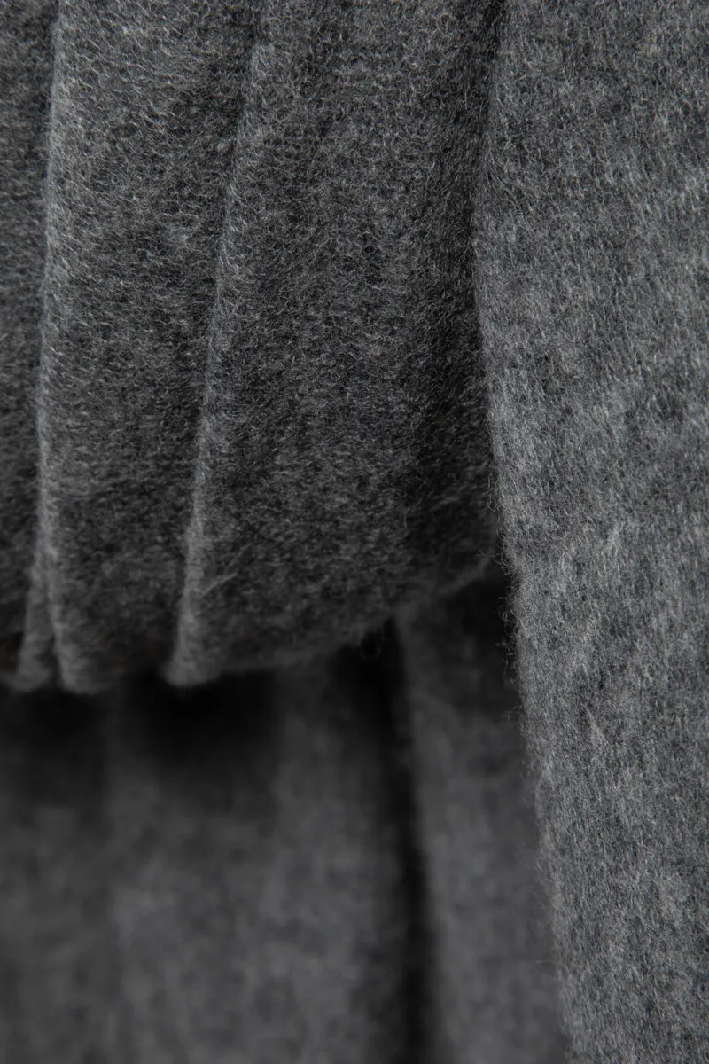 Open knitted Shawl plain ( BABY CASHMERE ) Charcoal
