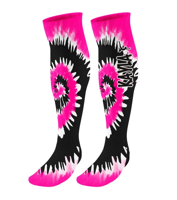 Personalized Gymnast Knee High Socks - Tie Dye Background