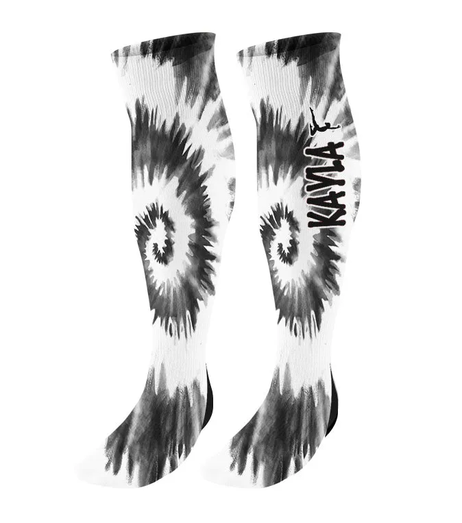 Personalized Gymnast Knee High Socks - Tie Dye Background