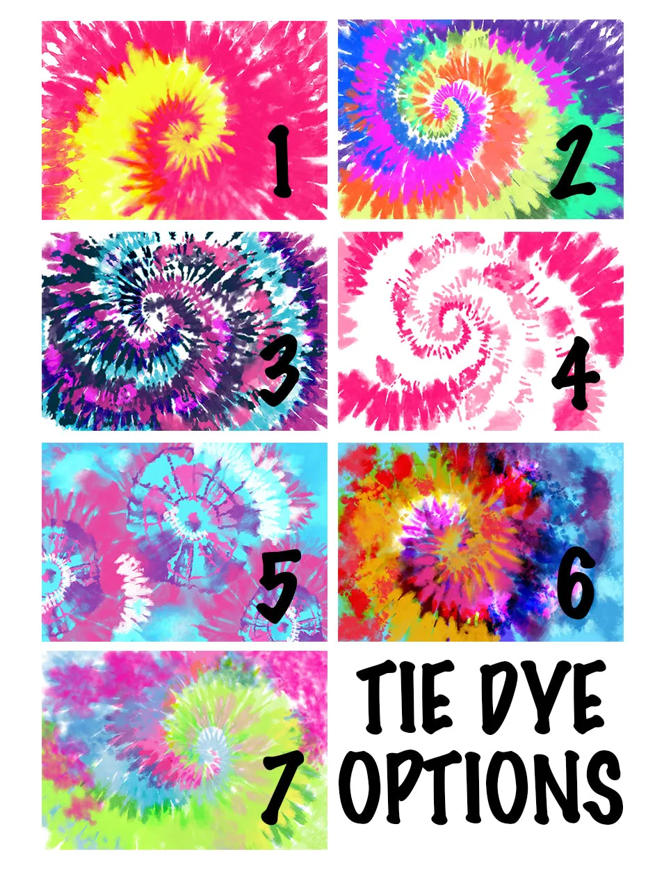 Personalized Gymnast Knee High Socks - Tie Dye Background
