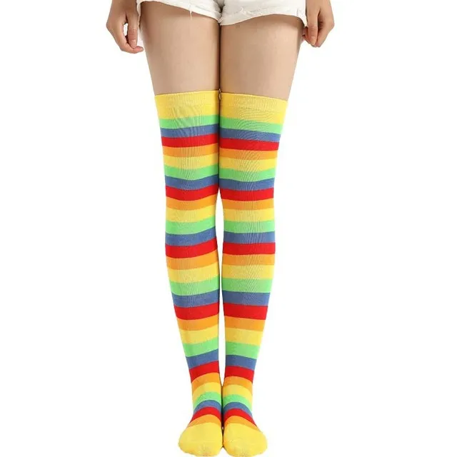 Rainbow Stripe Knee High Socks