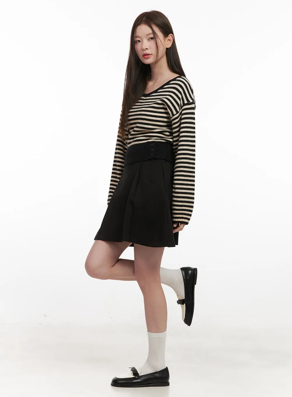 Ribbon Printed Socks IF505