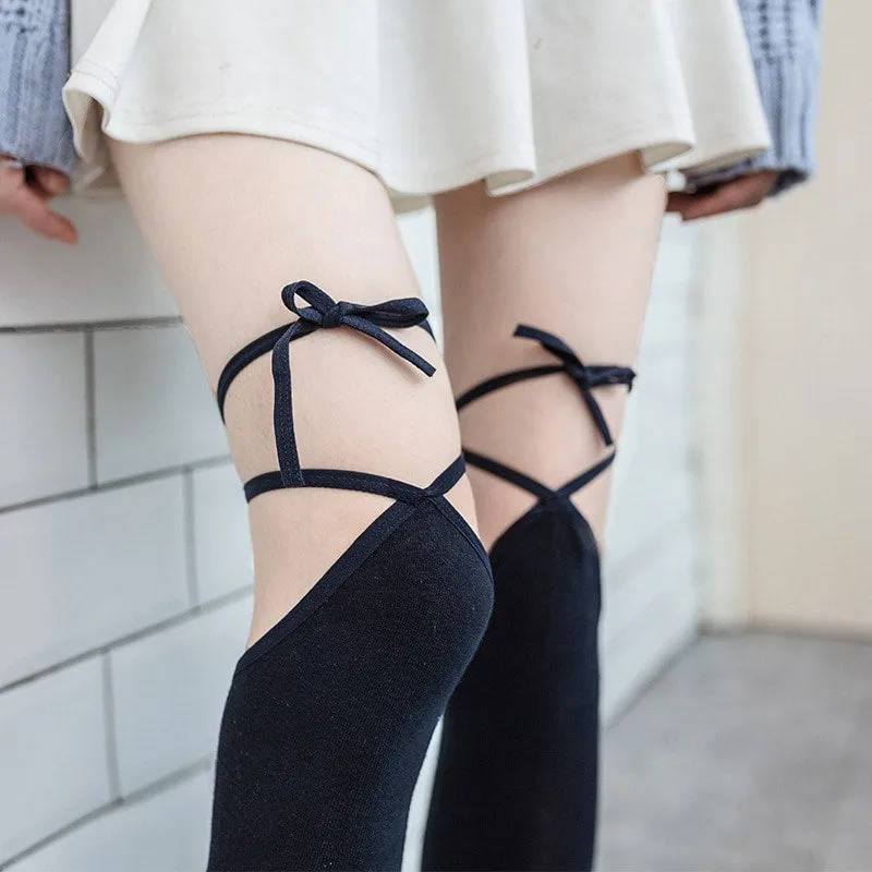 Sexy Lolita Cross-tie Over-knee Socks