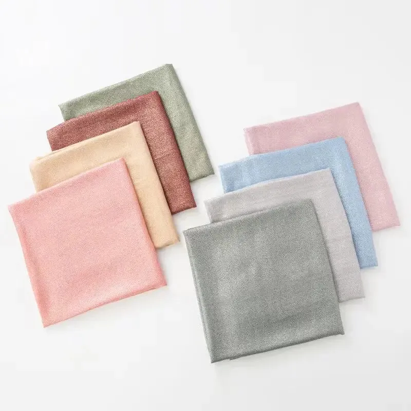 Shiny Solid Color Hijab Shawls