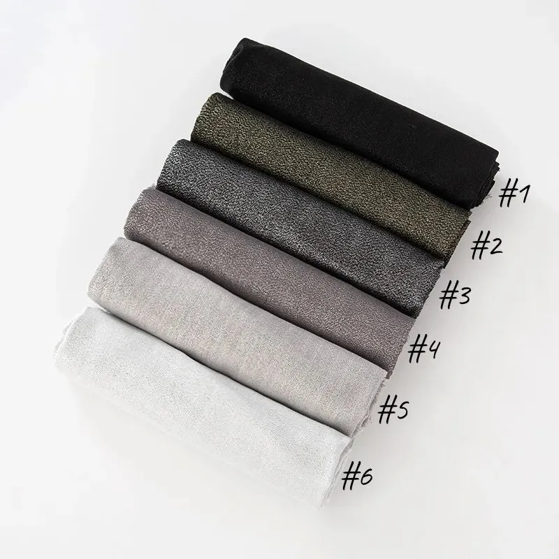 Shiny Solid Color Hijab Shawls