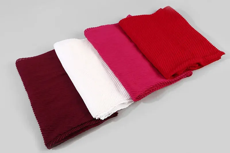 Solid Crinkle Plain Cotton Scarf Head Hijab