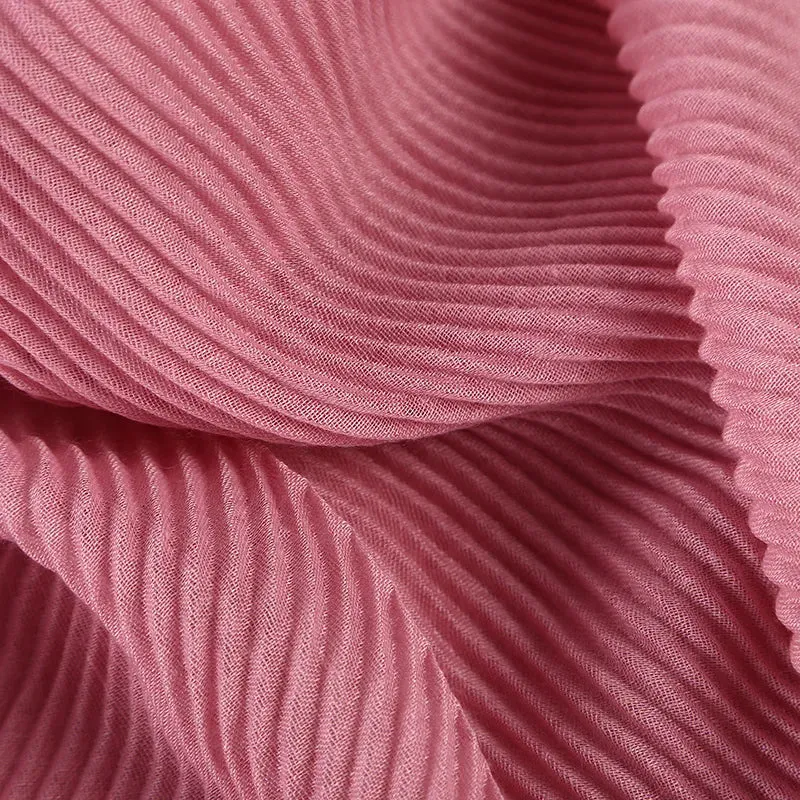 Solid Crinkle Plain Cotton Scarf Head Hijab