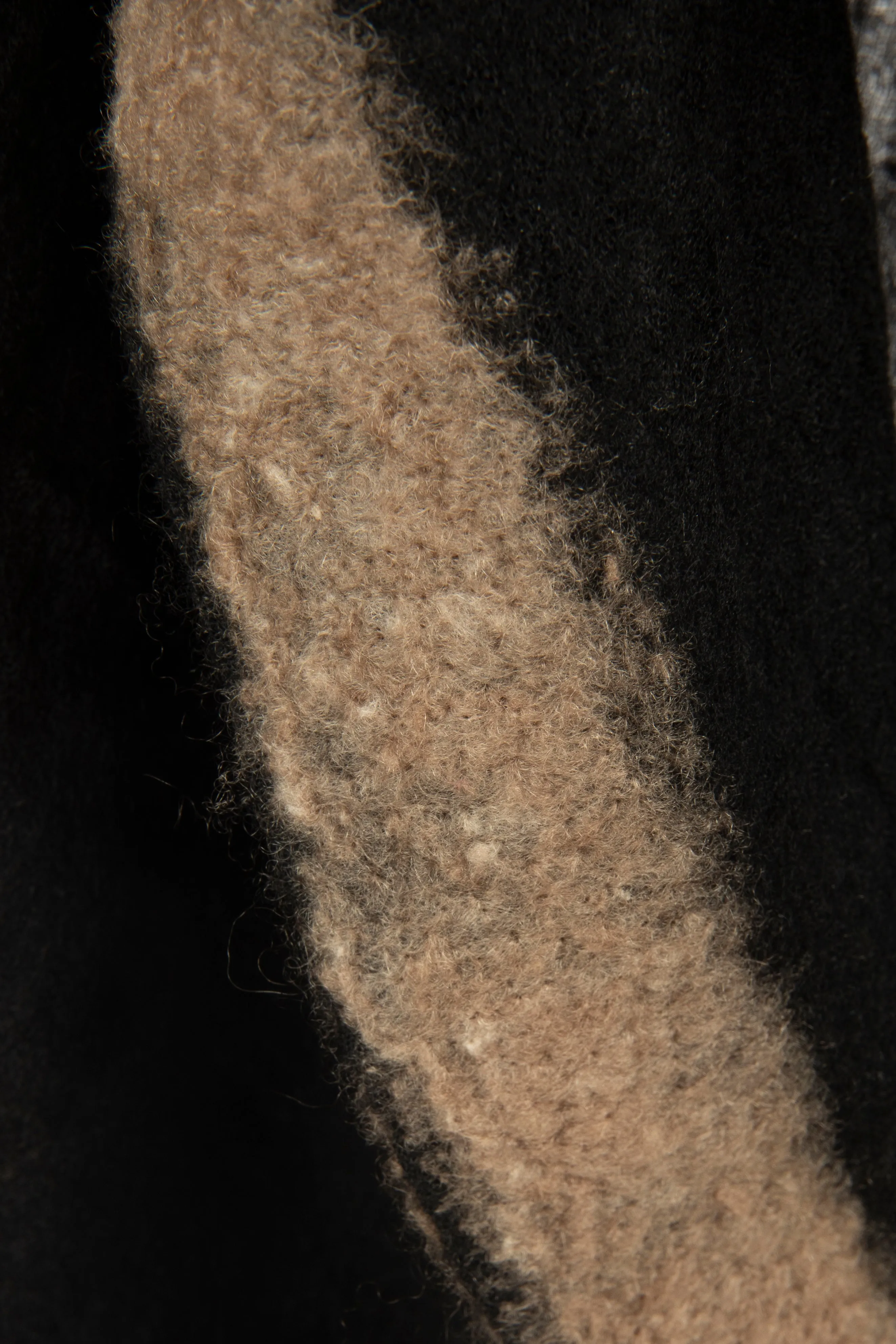 Souffle Semi Felted W/Felting (Cashmere) Brown & Black