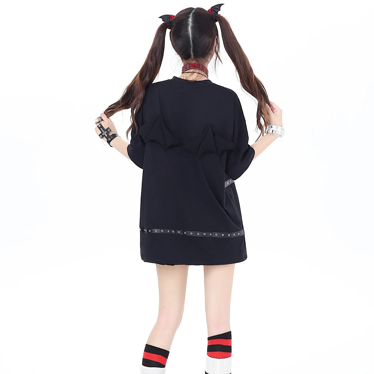 Sweet Cool Girl Style Black All-match T-shirt