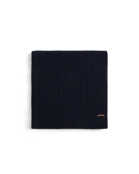 Ted Baker Sewsew Plain Ribbed Scarf in Navy