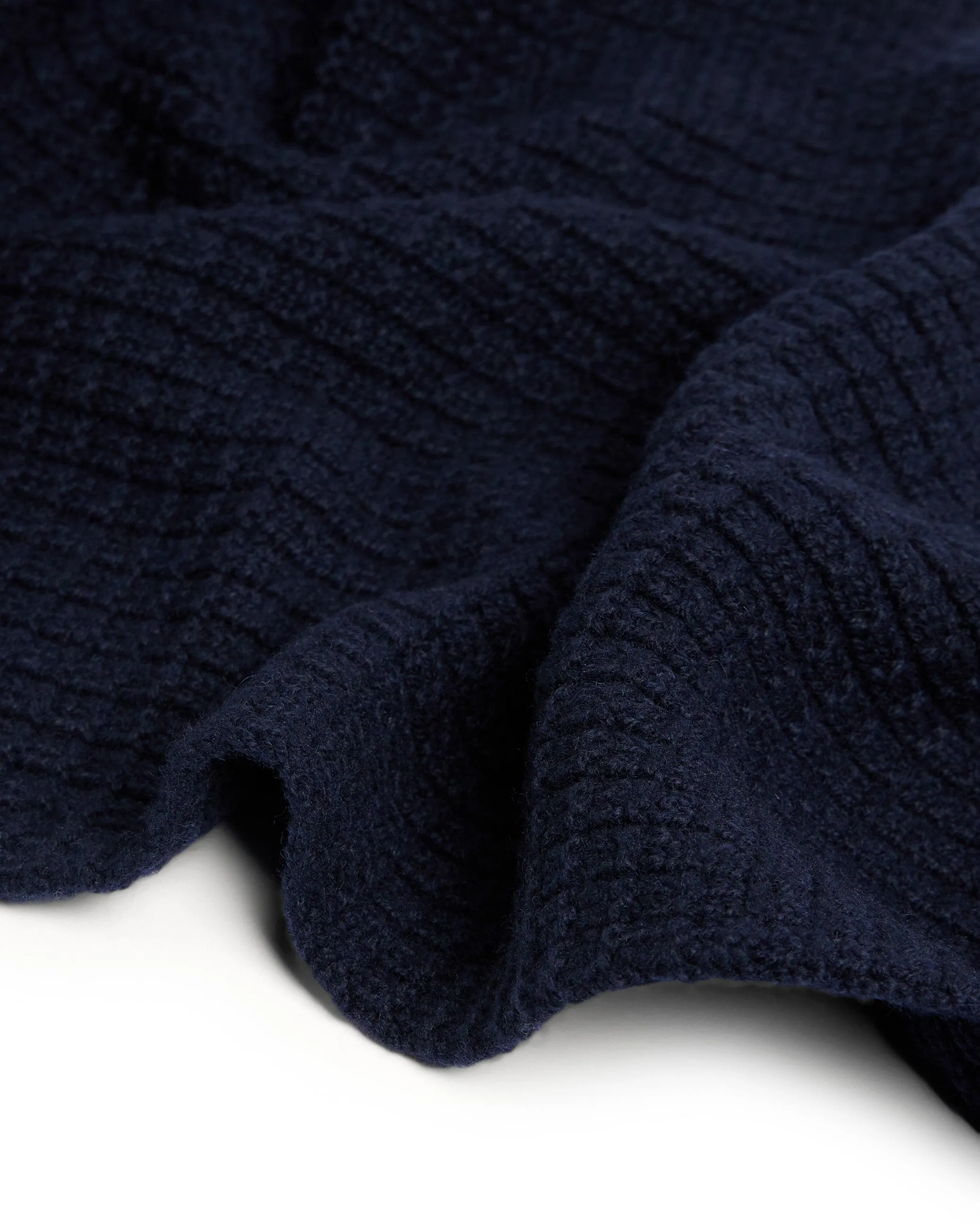 Ted Baker Sewsew Plain Ribbed Scarf in Navy