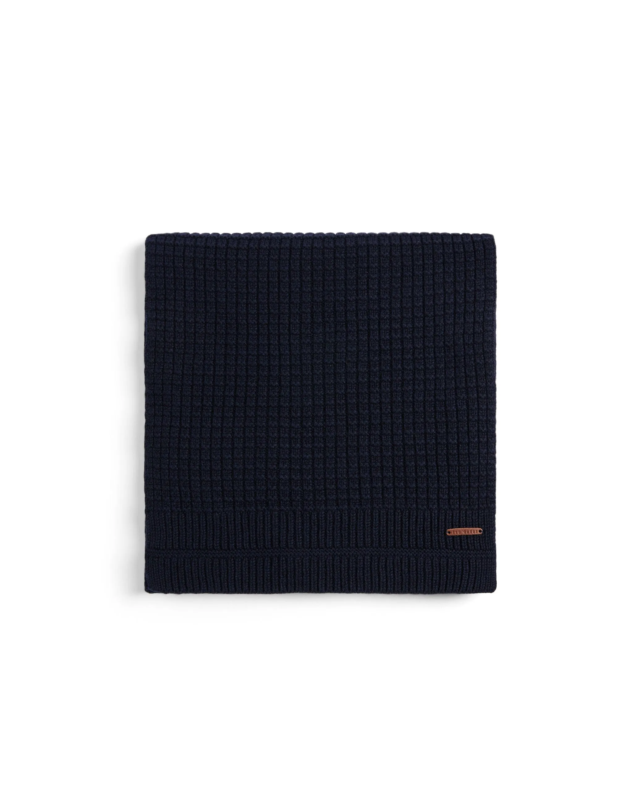 Ted Baker Sewsew Plain Ribbed Scarf in Navy