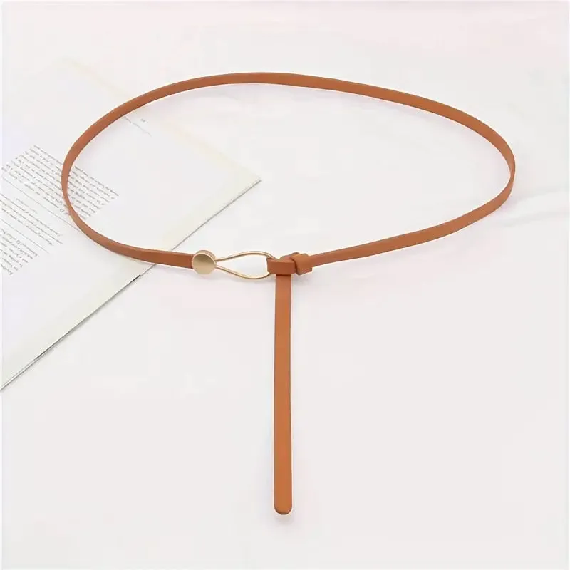 Thin Leather Belt Female Bow Leisure Belts