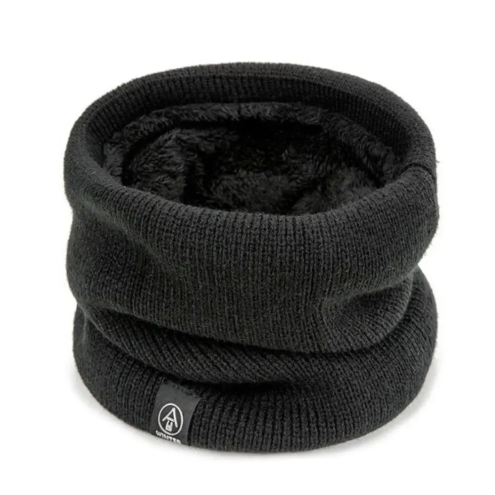 Women Men Soft Knitted Neck Warmer Sport Scarf Face Mask Winter Scarves Skating Running Warm Wool Fur Thick Men Neck Scarves
