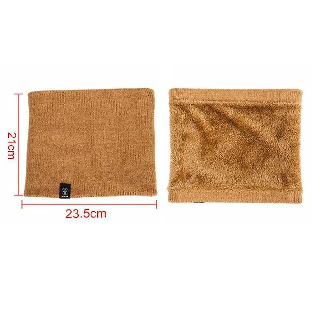 Women Men Soft Knitted Neck Warmer Sport Scarf Face Mask Winter Scarves Skating Running Warm Wool Fur Thick Men Neck Scarves