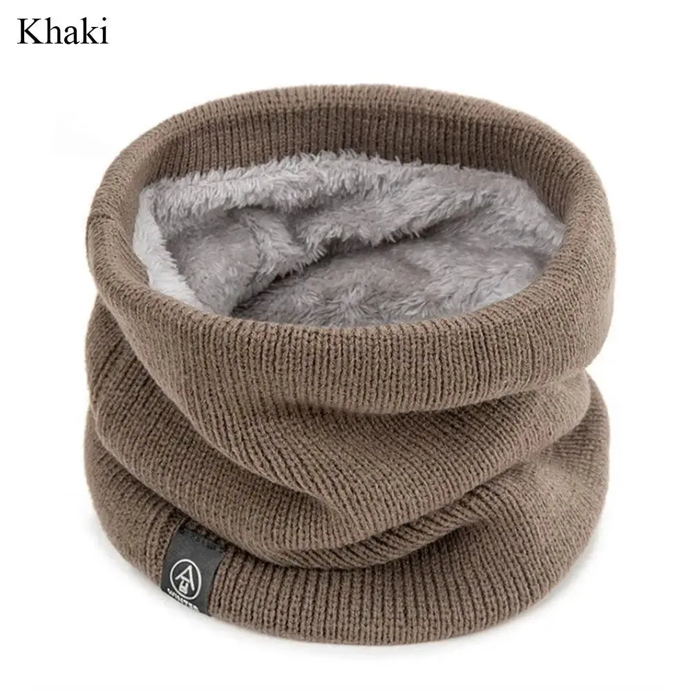 Women Men Soft Knitted Neck Warmer Sport Scarf Face Mask Winter Scarves Skating Running Warm Wool Fur Thick Men Neck Scarves